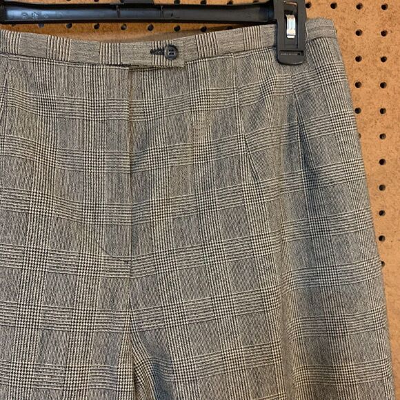 Harve Benard Trouser Pants Vintage Low Rise Wool Plaid 12 Preppy Academia FLAWED - Picture 4 of 8